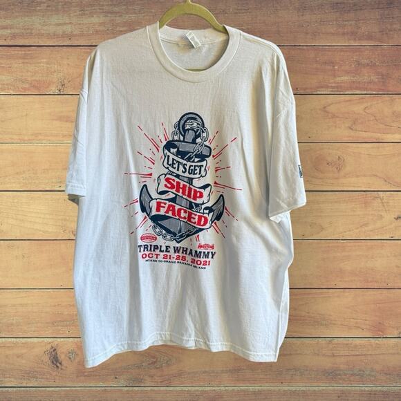 NEW 2021 Chris Jericho AEW Let’s Get Ship Faced tshirt - Picture 1 of 5